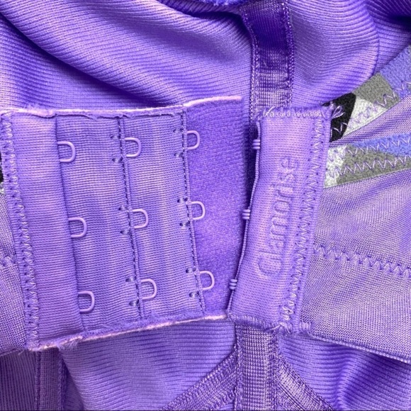 GLAMORISE No-Bounce Support Camisole Bra in Purple - Picture 5 of 9